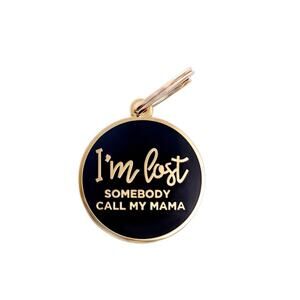 Two Tails Pet Company “I’m lost” Personalized Dog ID Tag, Black